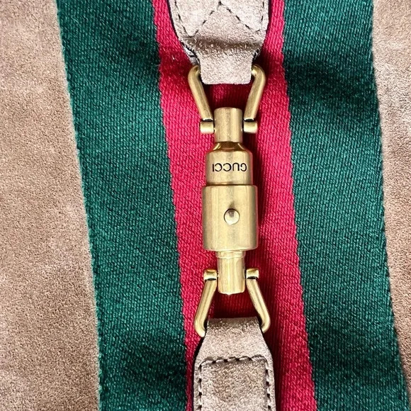 Gucci 
Suede Cudu Web Large Jackie Hobo Marron Glace - Picture 5 of 11